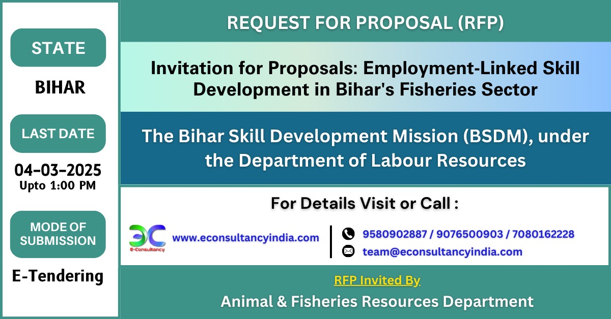 Invitation for Proposals Employment-Linked Skill Development in Bihar's Fisheries Sector